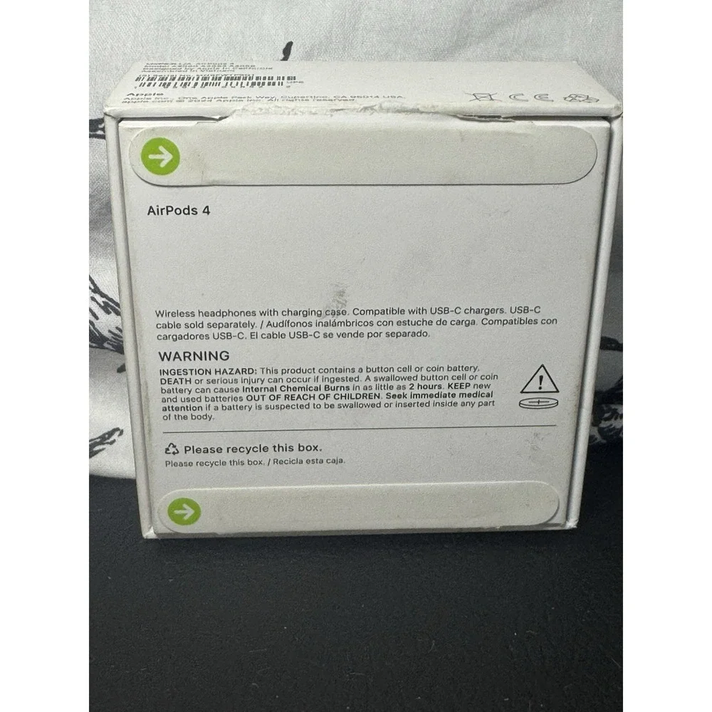 Apple AirPods 4th Generation Bluetooth with Active Noise Cancellation (BOX ONLY)